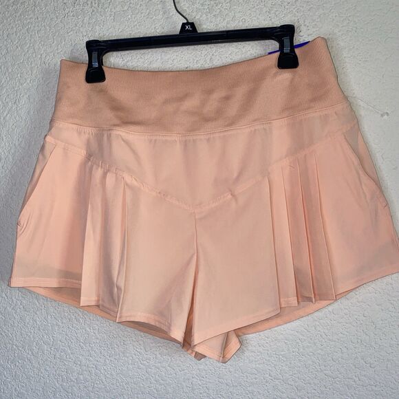 Joy Lab High Rise Pleated Smocked Athletic Coral Shorts XL pickleball tennis - Picture 1 of 8